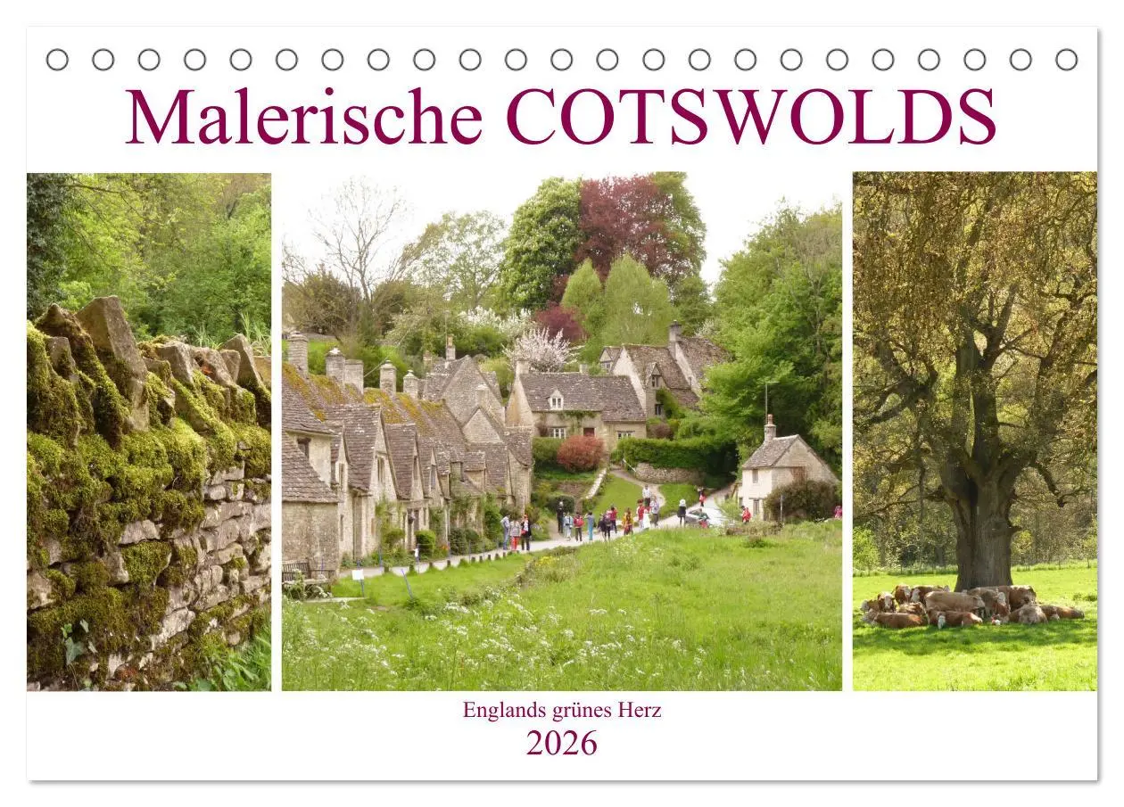 Cover: 9783457829332 | Malerische Cotswolds (Tischkalender 2026 DIN A5 quer), CALVENDO...