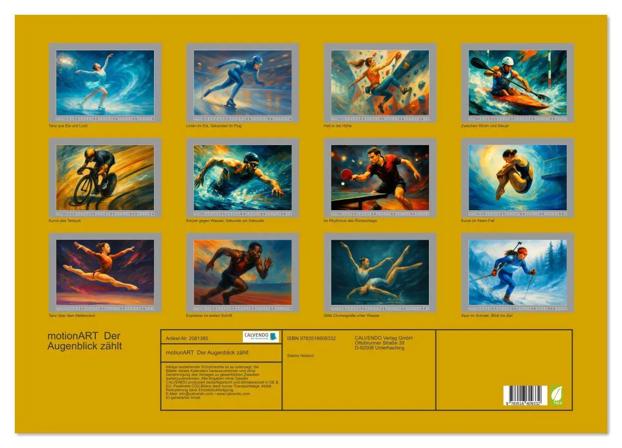 Bild: 9783516609332 | motionART Der Augenblick zählt (Wandkalender 2026 DIN A2 quer),...