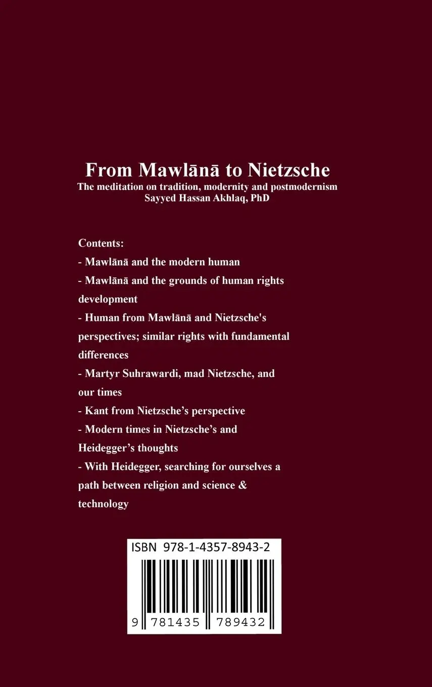 Cover: 9781435789432 | From Mawlana to Nietzsche | Sayyed Hassan Akhlaq | Buch | Gebunden