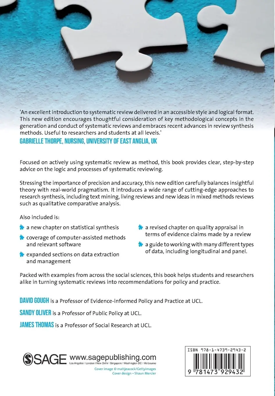 Rückseite: 9781473929432 | An Introduction to Systematic Reviews | David Gough (u. a.) | Buch