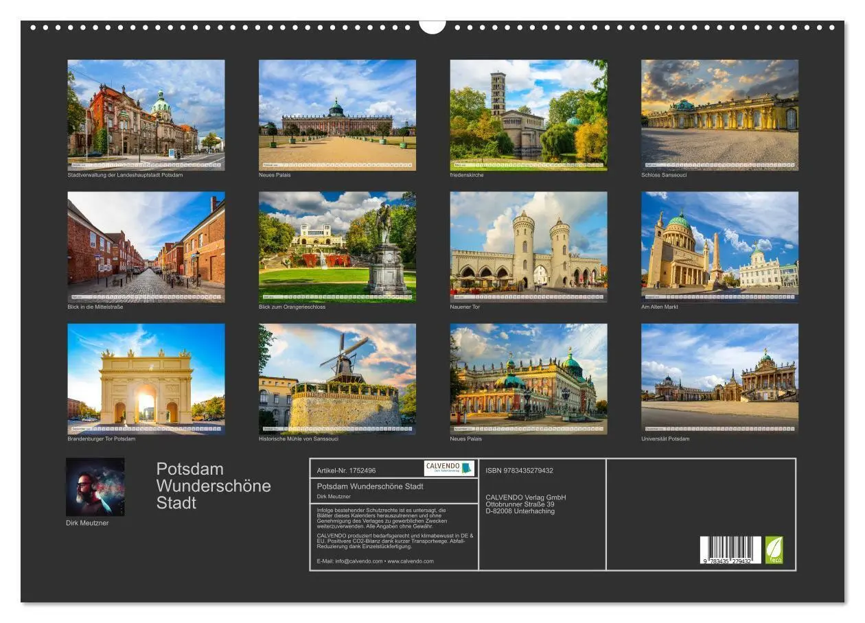 Bild: 9783435279432 | Potsdam Wunderschöne Stadt (Wandkalender 2025 DIN A2 quer),...