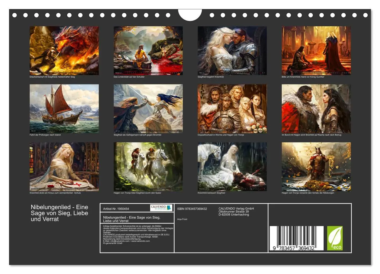 Bild: 9783457369432 | Nibelungenlied - Eine Sage von Sieg, Liebe und Verrat (Wandkalender...