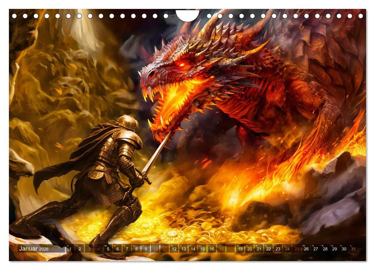 Bild: 9783457369432 | Nibelungenlied - Eine Sage von Sieg, Liebe und Verrat (Wandkalender...
