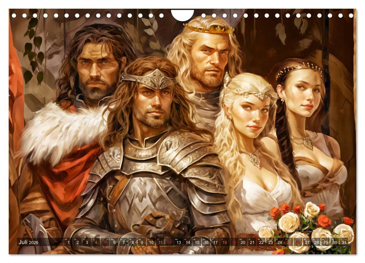 Bild: 9783457369432 | Nibelungenlied - Eine Sage von Sieg, Liebe und Verrat (Wandkalender...