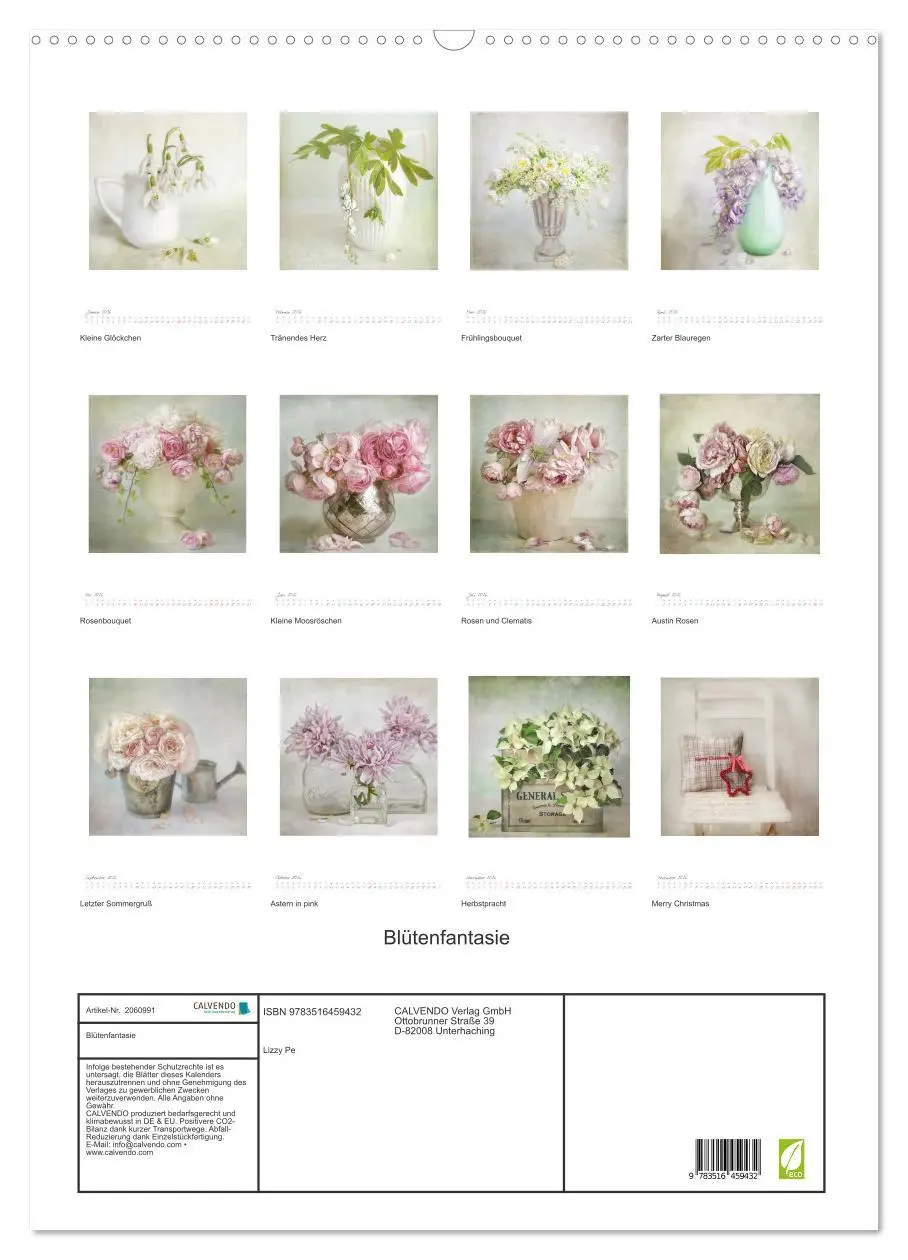 Bild: 9783516459432 | Blütenfantasie (Wandkalender 2026 DIN A2 hoch), CALVENDO...