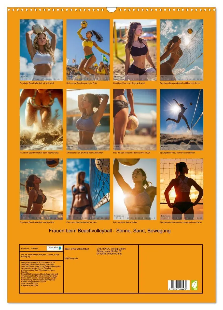 Bild: 9783516699432 | Frauen beim Beachvolleyball - Sonne, Sand, Bewegung (Wandkalender...