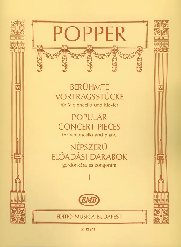 Cover: 9790080129432 | Berühmte Vortragsstücke Band 1 für Violoncello und Klavier | Popper