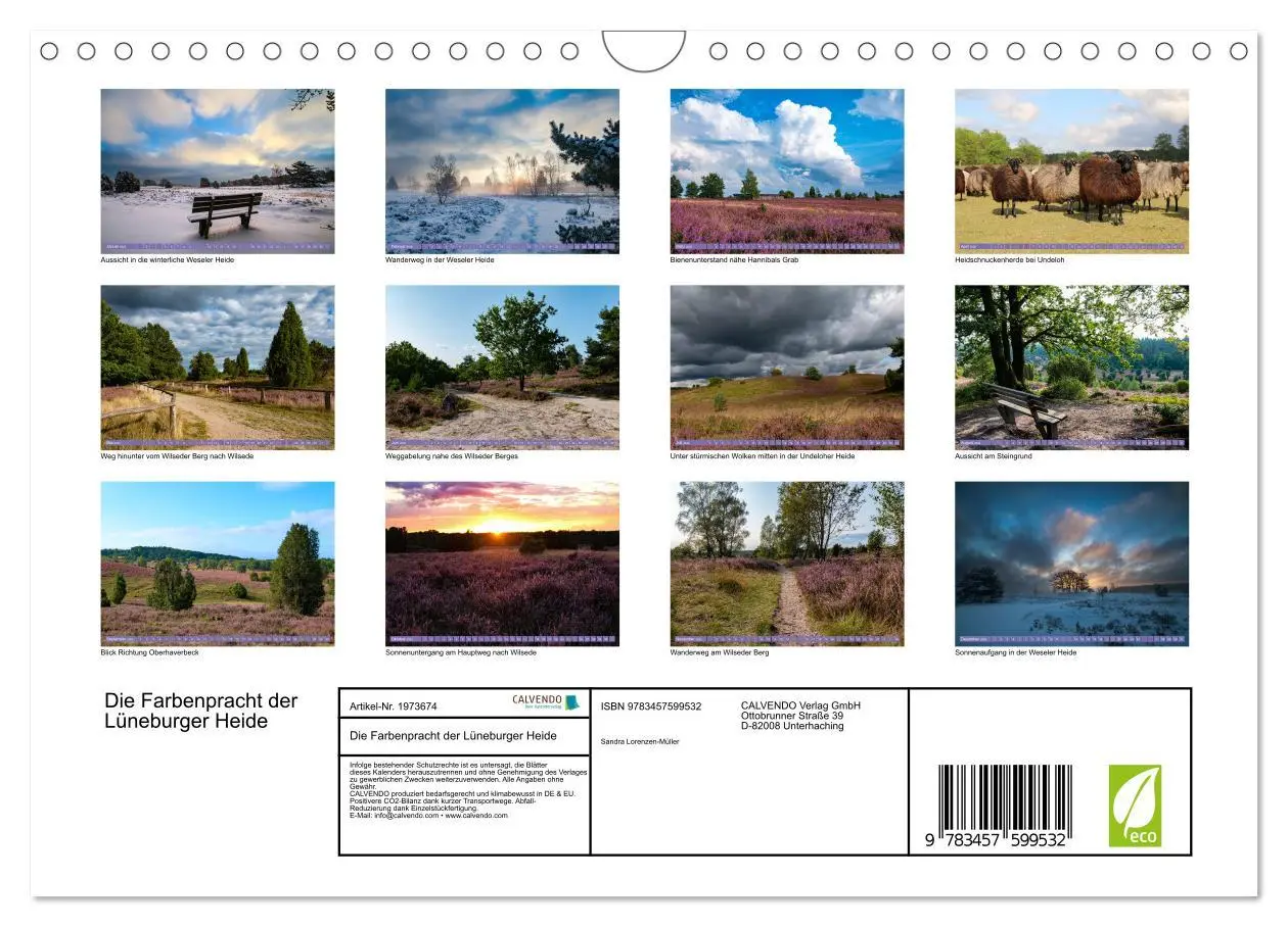 Bild: 9783457599532 | Die Farbenpracht der Lüneburger Heide (Wandkalender 2026 DIN A4...