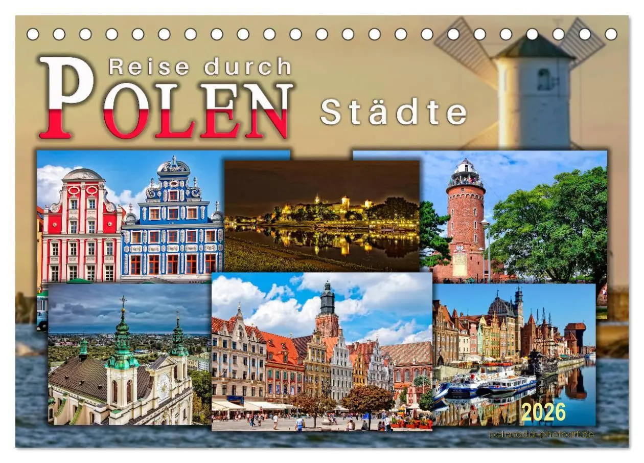 Cover: 9783457809532 | Reise durch Polen - Städte (Tischkalender 2026 DIN A5 quer),...