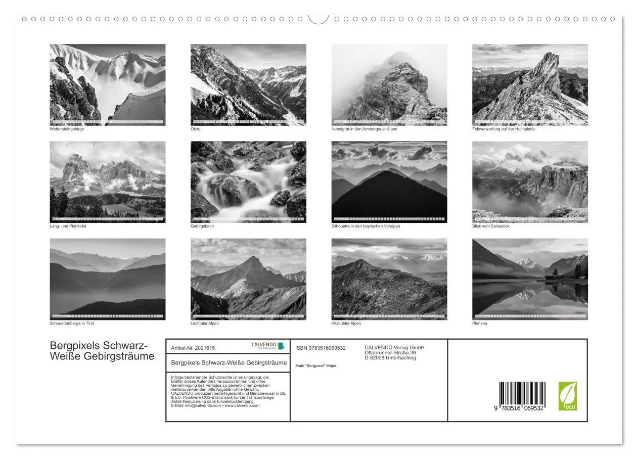 Bild: 9783516069532 | Bergpixels Schwarz-Weiße Gebirgsträume (hochwertiger Premium...