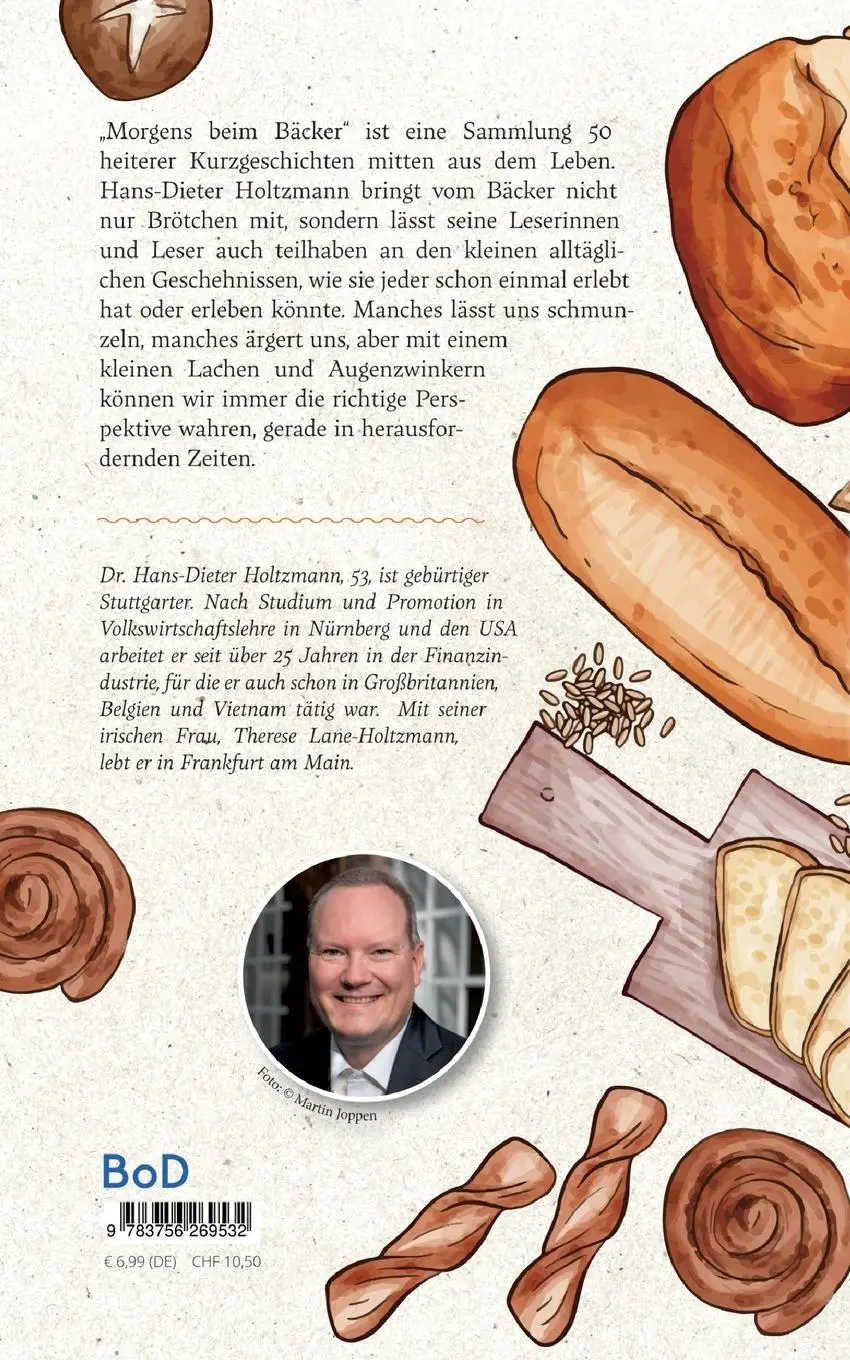 Rückseite: 9783756269532 | Morgens beim Bäcker | 50 heitere Kurzgeschichten mitten aus dem Leben
