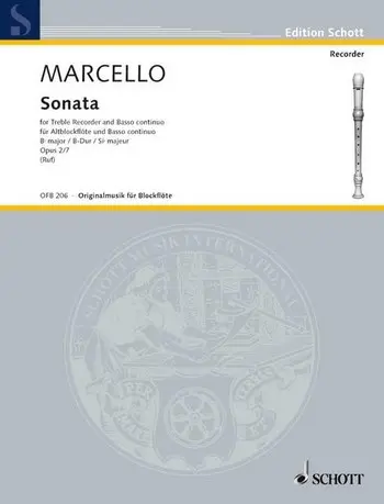 Cover: 9790001149532 | Sonata Bb major op. 2/7 | Benedetto Marcello | Buch | 2008