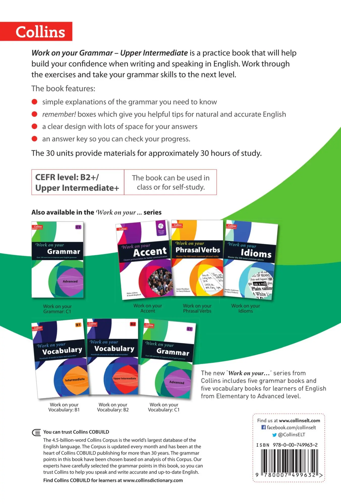 Rückseite: 9780007499632 | Grammar | B2 | Collins Uk | Taschenbuch | Englisch | 2013