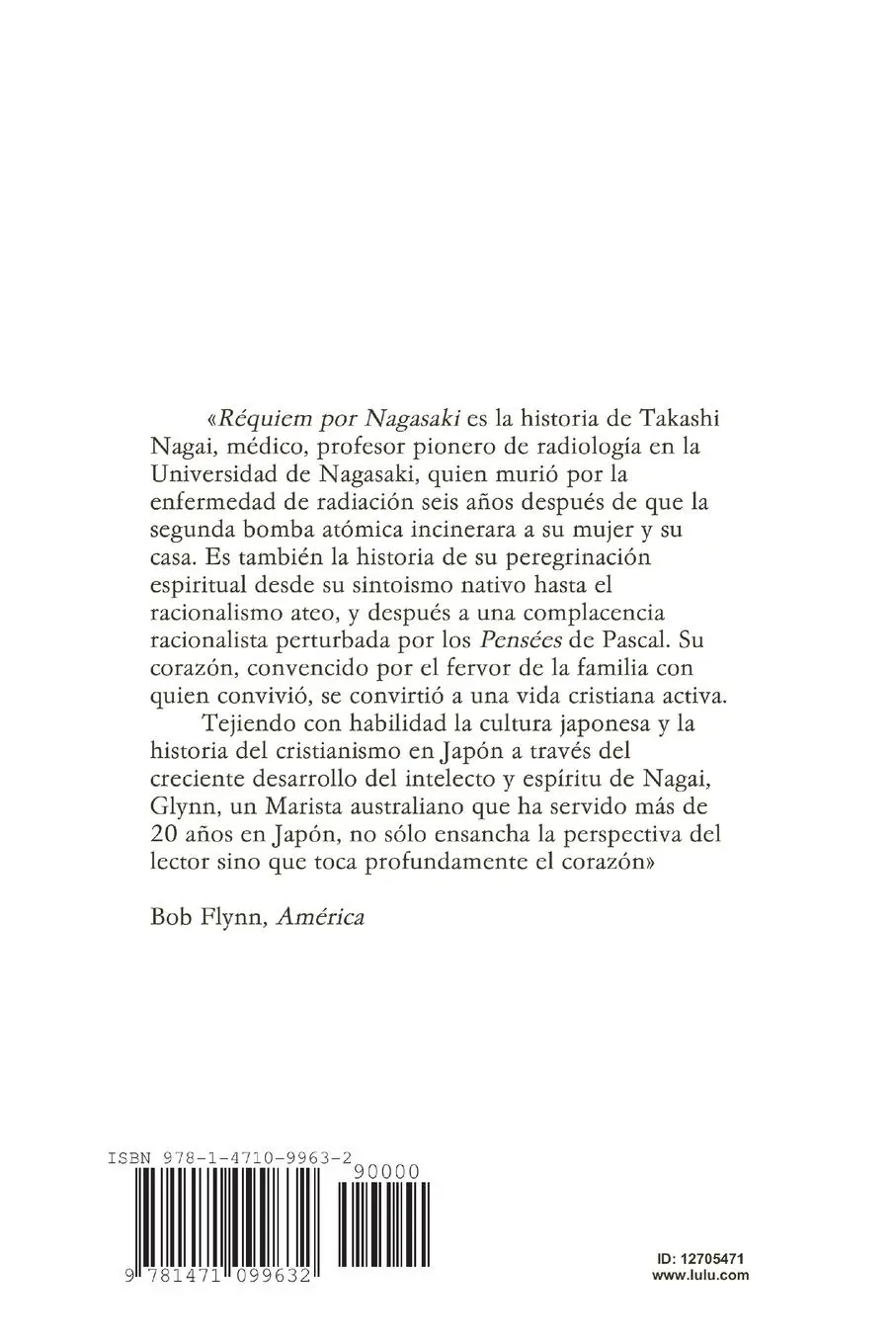 Rückseite: 9781471099632 | Requiem por Nagasaki | Paul Glynn | Taschenbuch | Spanisch | 2012