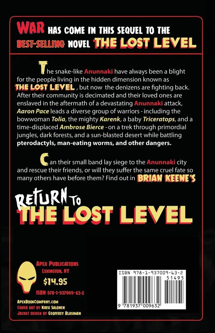 Rückseite: 9781937009632 | Return to the Lost Level | Brian Keene | Taschenbuch | Englisch | 2018