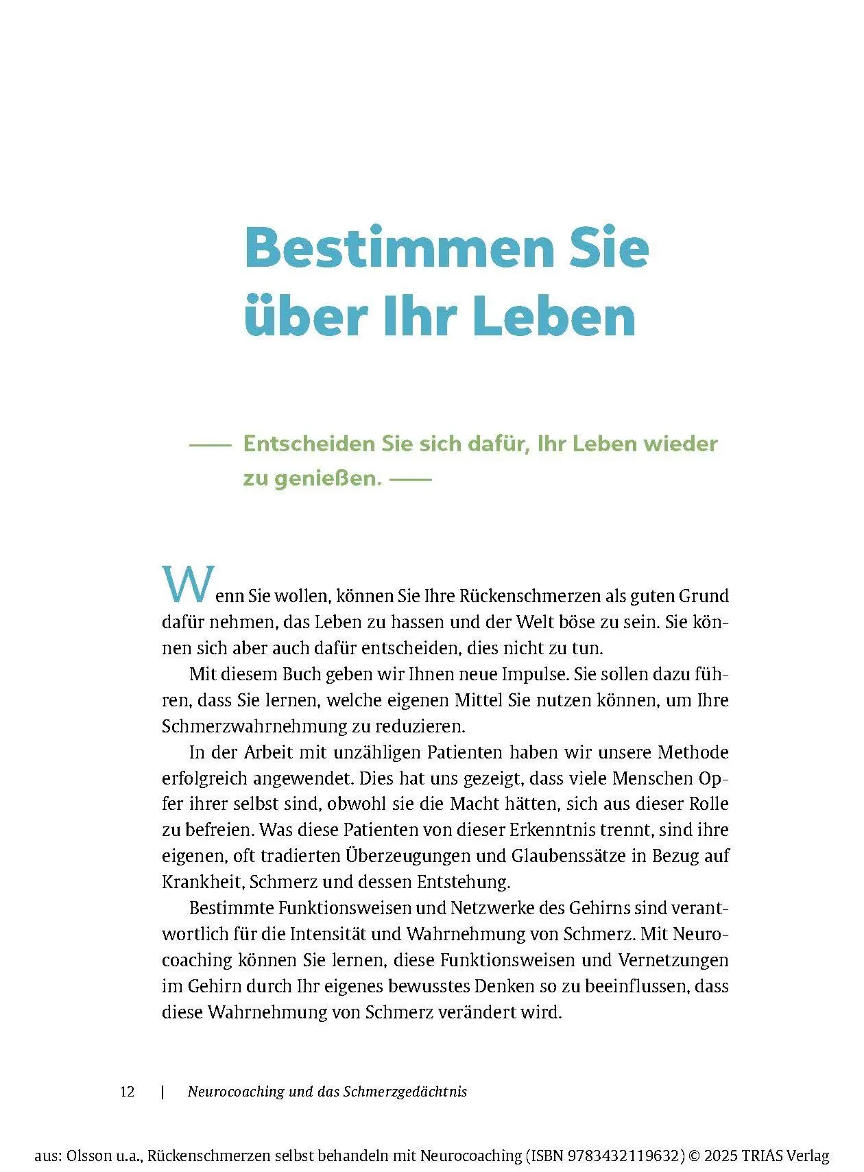Bild: 9783432119632 | Rückenschmerzen selbst behandeln mit Neurocoaching | Olsson (u. a.)