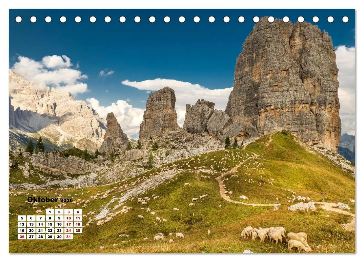 Bild: 9783457589632 | Berggipfel der Dolomiten (Tischkalender 2026 DIN A5 quer), CALVENDO...