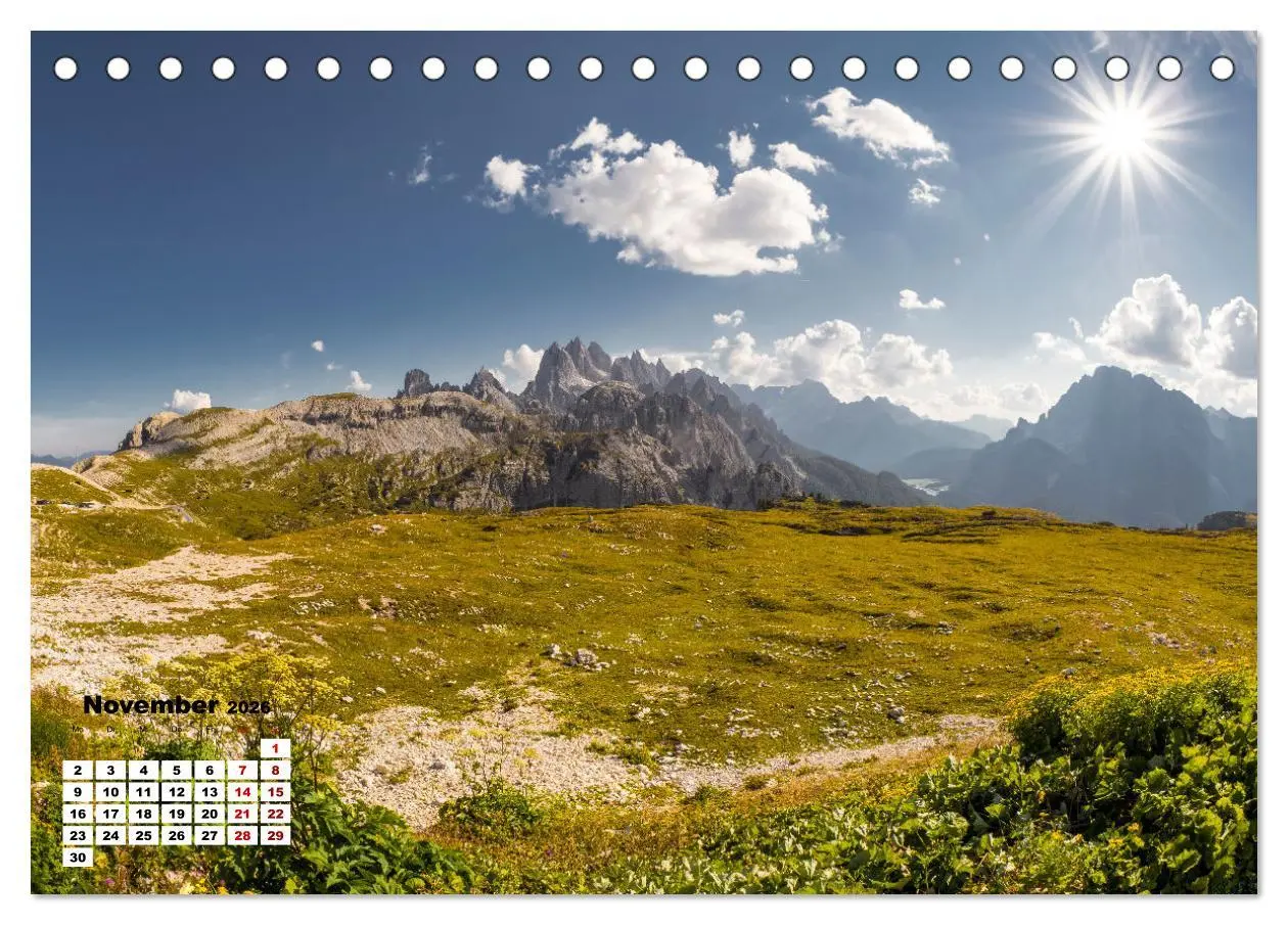 Bild: 9783457589632 | Berggipfel der Dolomiten (Tischkalender 2026 DIN A5 quer), CALVENDO...