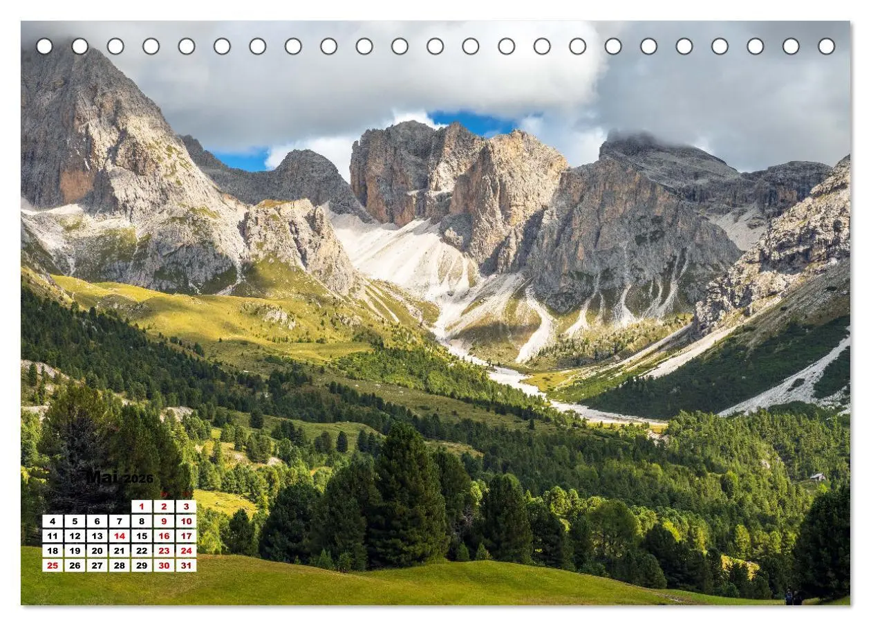Bild: 9783457589632 | Berggipfel der Dolomiten (Tischkalender 2026 DIN A5 quer), CALVENDO...