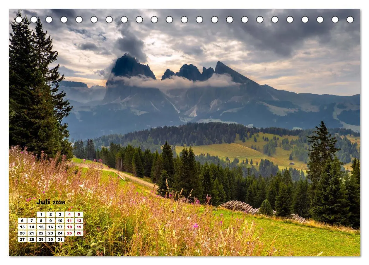 Bild: 9783457589632 | Berggipfel der Dolomiten (Tischkalender 2026 DIN A5 quer), CALVENDO...