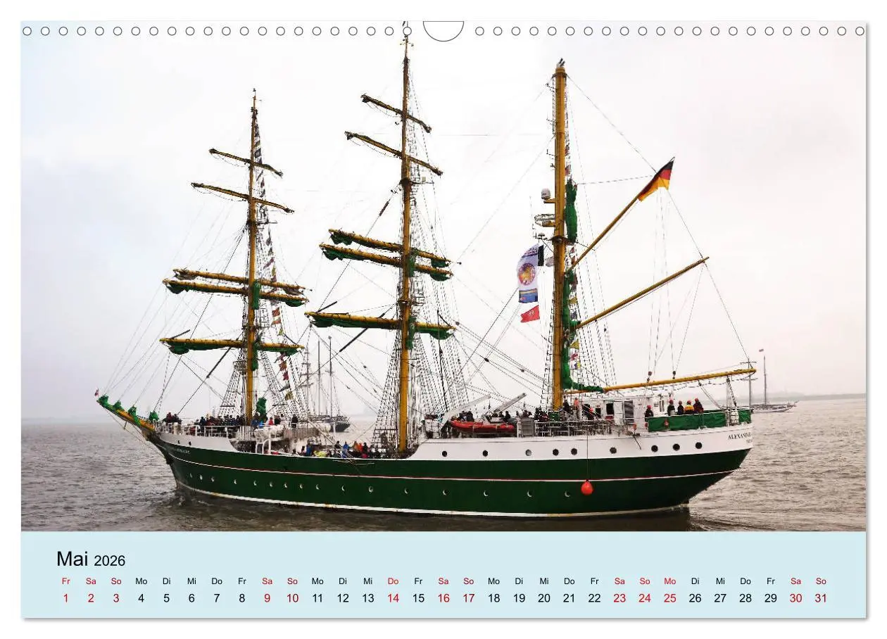 Bild: 9783457899632 | Parade der Windjammer - 2026 (Wandkalender 2026 DIN A3 quer),...