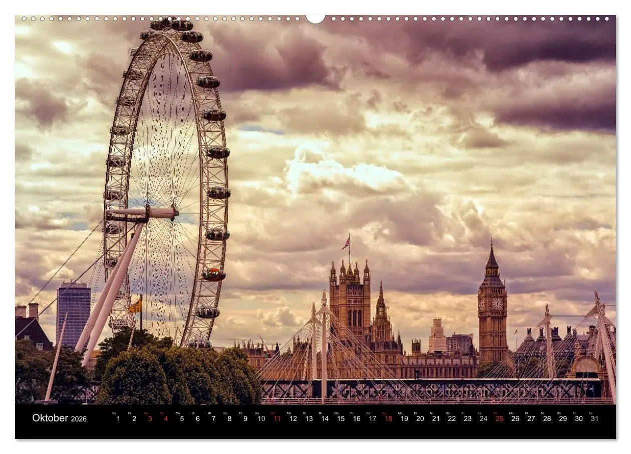 Bild: 9783516129632 | Weltmetropole London (Wandkalender 2026 DIN A2 quer), CALVENDO...