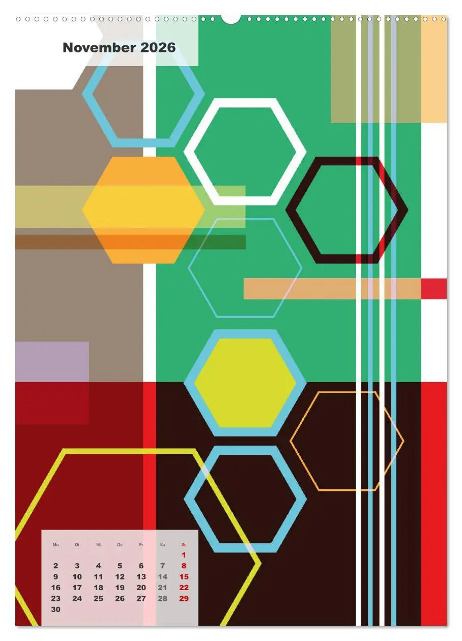 Bild: 9783516369632 | Geometrical ART (Wandkalender 2026 DIN A2 hoch), CALVENDO...
