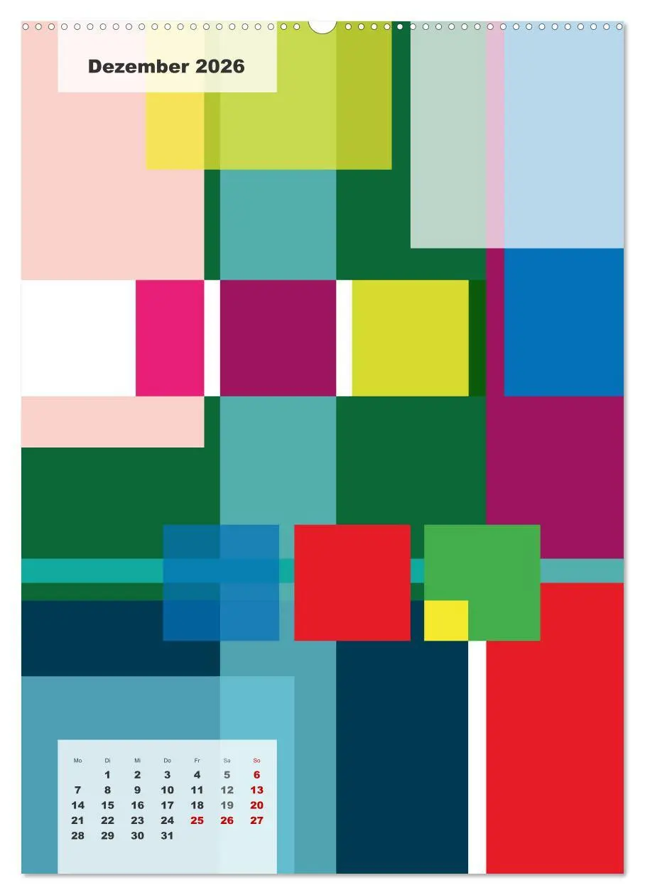 Bild: 9783516369632 | Geometrical ART (Wandkalender 2026 DIN A2 hoch), CALVENDO...