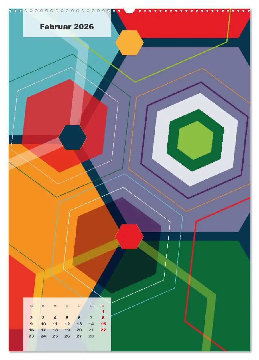 Bild: 9783516369632 | Geometrical ART (Wandkalender 2026 DIN A2 hoch), CALVENDO...