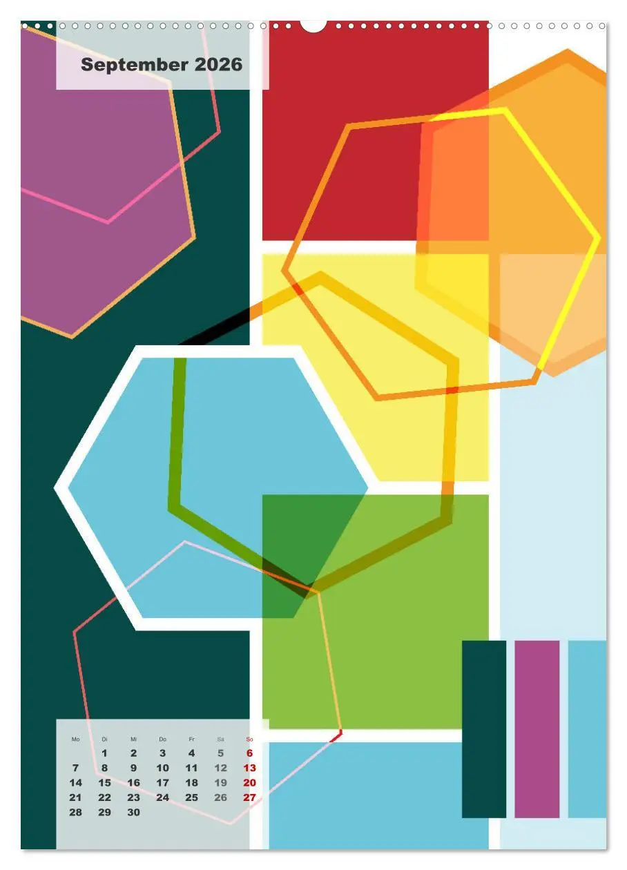 Bild: 9783516369632 | Geometrical ART (Wandkalender 2026 DIN A2 hoch), CALVENDO...
