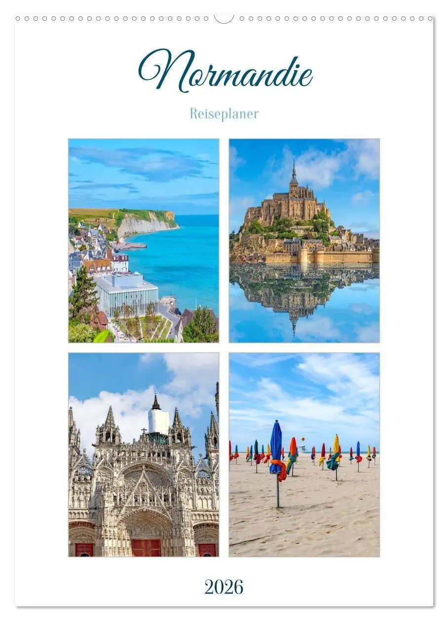 Cover: 9783516669732 | Normandie - Reiseplaner (Wandkalender 2026 DIN A2 hoch), CALVENDO...