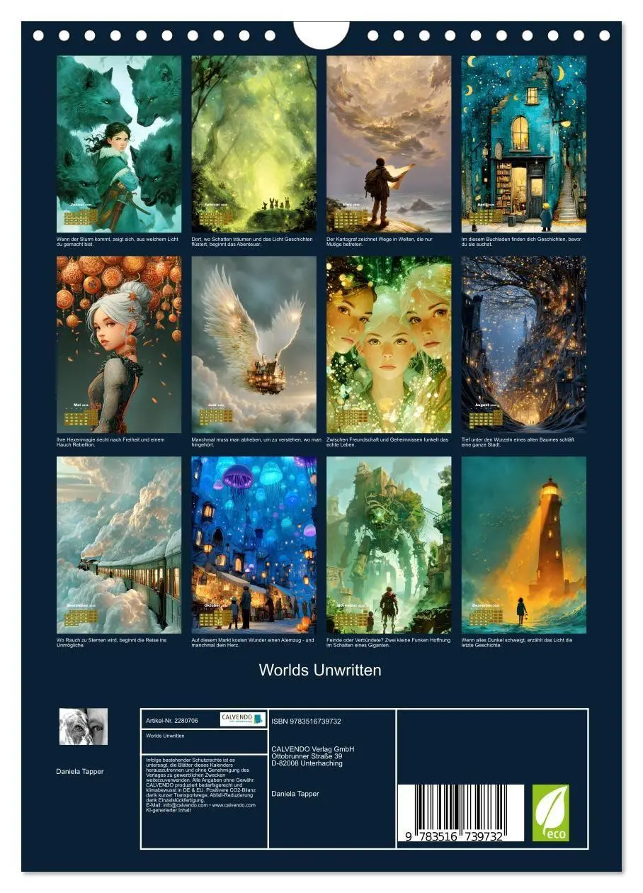 Bild: 9783516739732 | Worlds Unwritten (Wandkalender 2026 DIN A4 hoch), CALVENDO...