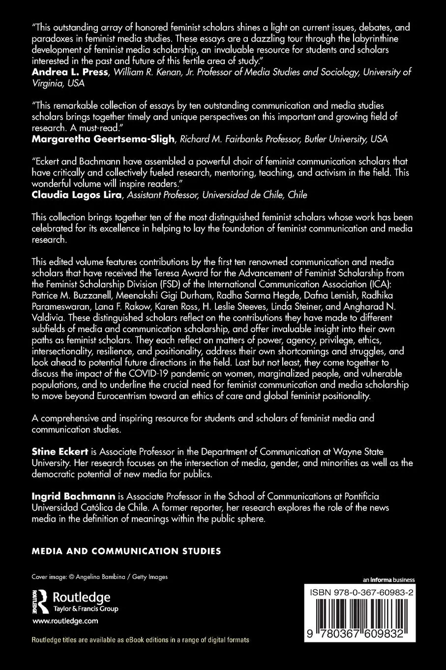 Rückseite: 9780367609832 | Reflections on Feminist Communication and Media Scholarship | Buch