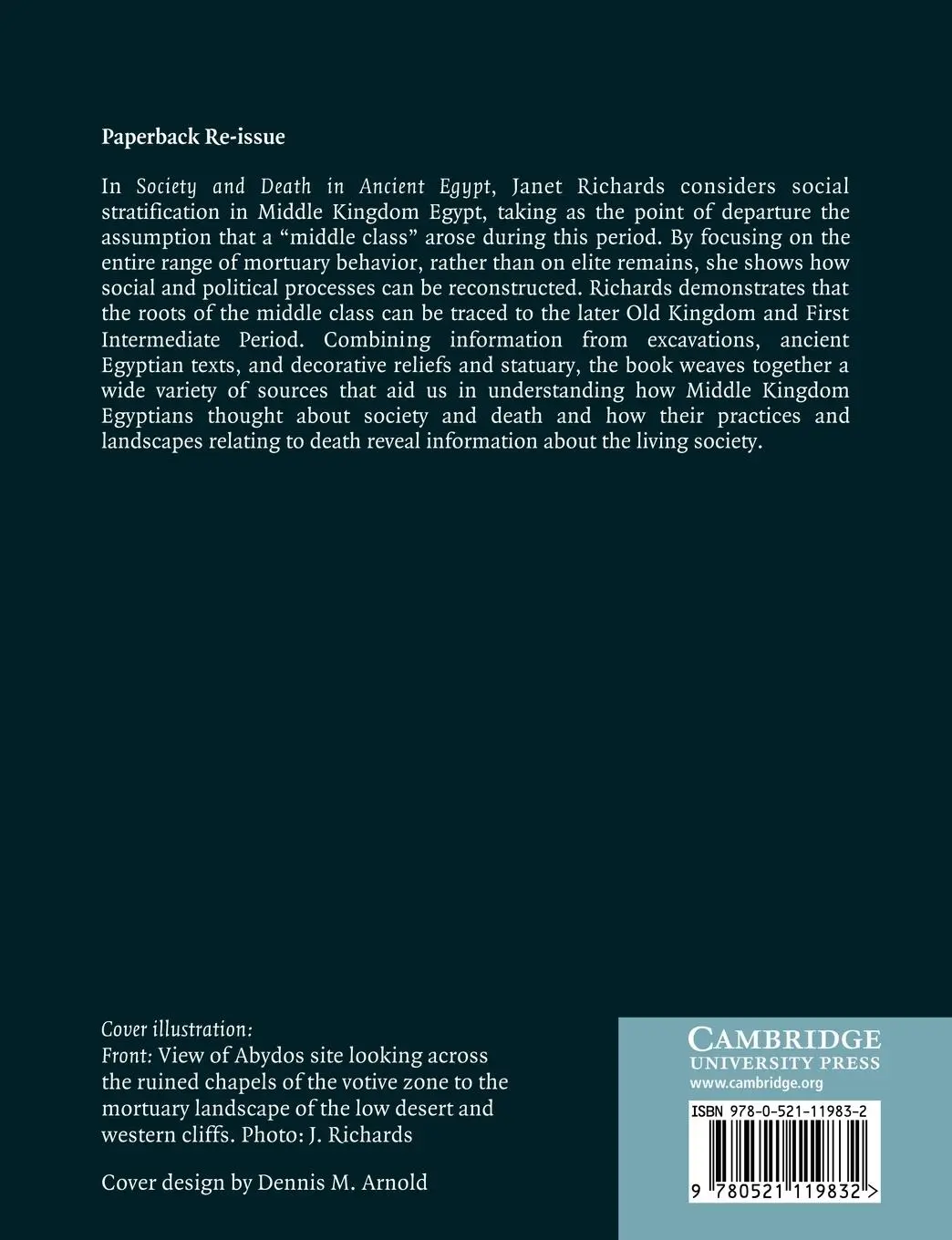 Rückseite: 9780521119832 | Society and Death in Ancient Egypt | Janet Richards (u. a.) | Buch