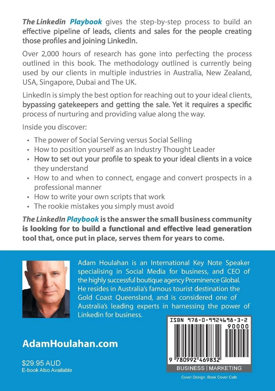 Rückseite: 9780992469832 | The LinkedIn Playbook | Adam Houlahan | Taschenbuch | Englisch | 2016