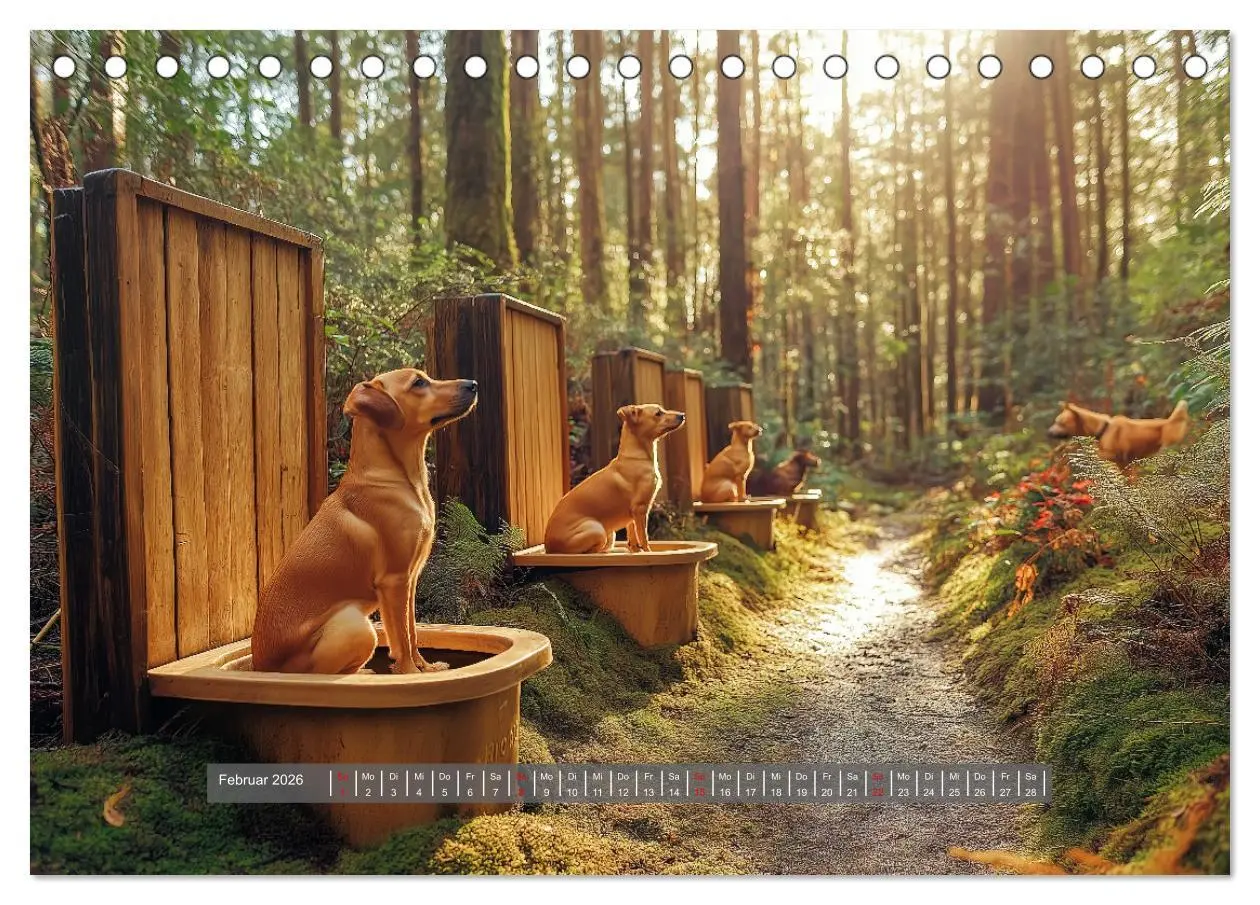 Bild: 9783457329832 | Sitz, Platz, Spül - Hunde auf dem Thron (Tischkalender 2026 DIN A5...