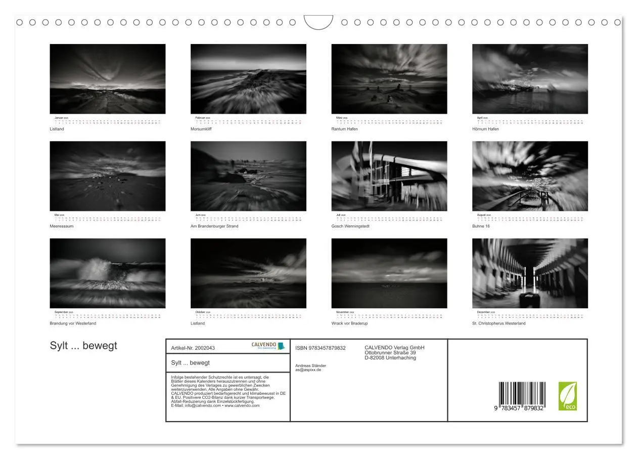 Bild: 9783457879832 | Sylt ... bewegt (Wandkalender 2026 DIN A3 quer), CALVENDO...