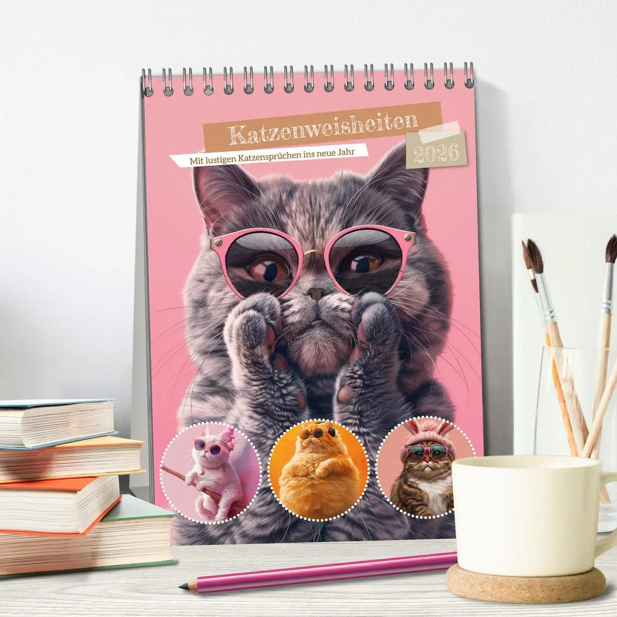 Bild: 9783516279832 | Katzenweisheiten (Tischkalender 2026 DIN A5 hoch), CALVENDO...