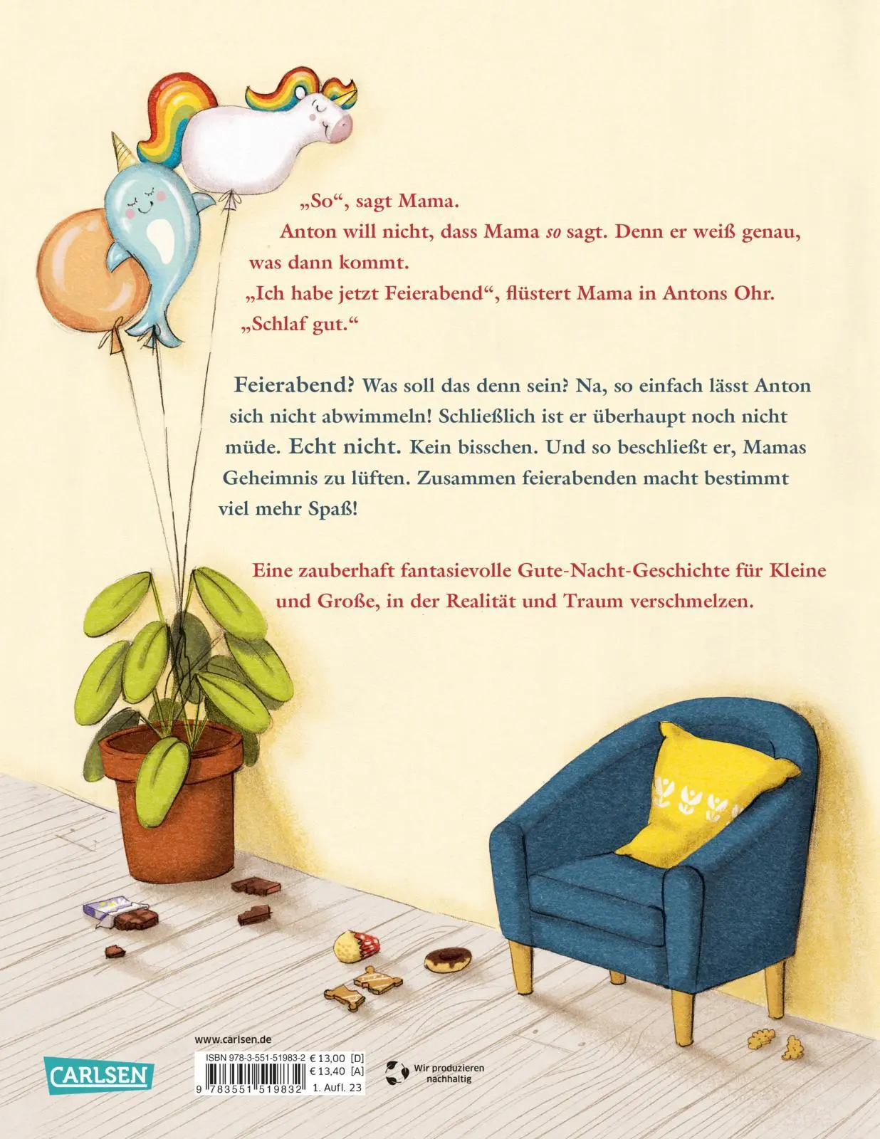 Rückseite: 9783551519832 | Mama macht Feierabend | Madlen Ottenschläger | Buch | 32 S. | Deutsch