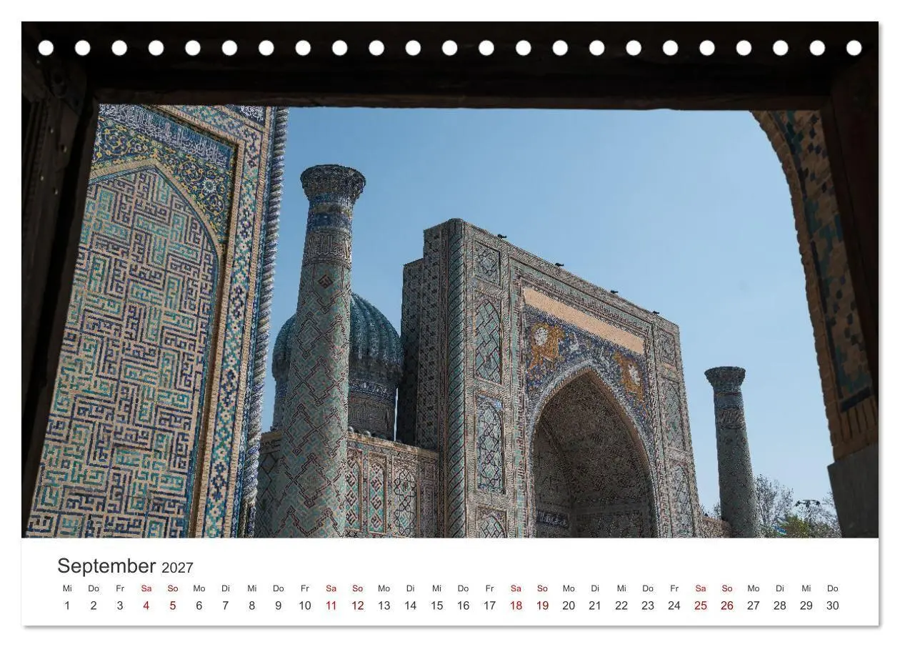 Bild: 9783569299832 | Usbekistan (Tischkalender 2027 DIN A5 quer), CALVENDO Monatskalender