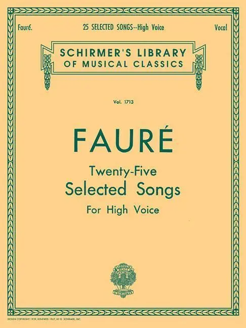 Cover: 9780634069932 | 25 Selected Songs: Schirmer Library of Classics Volume 1713 High Voice