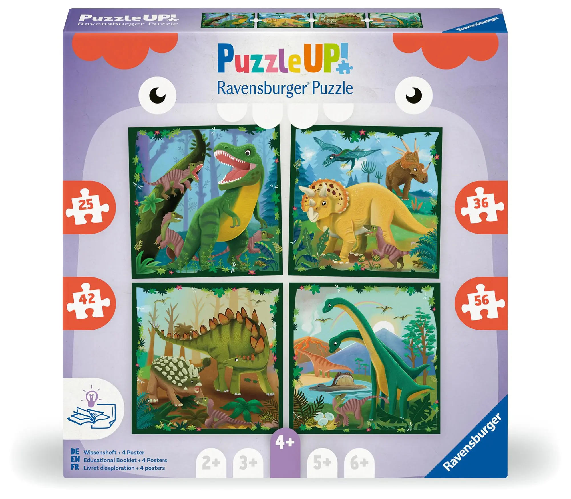 Cover: 4005555040033 | Puzzle UP! Dinosaurier von Ravensburger, 12004003 - 4 Puzzles mit...