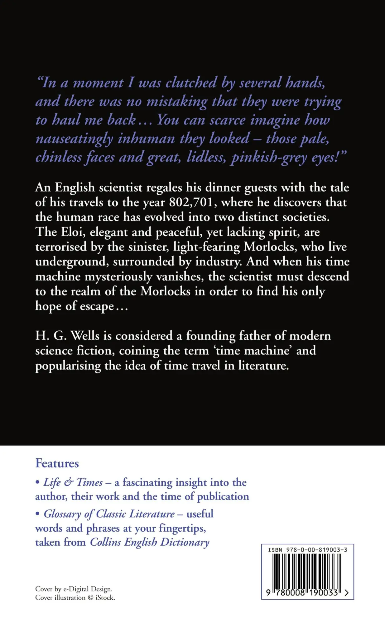 Rückseite: 9780008190033 | The Time Machine | H. G. Wells | Taschenbuch | 128 S. | Englisch