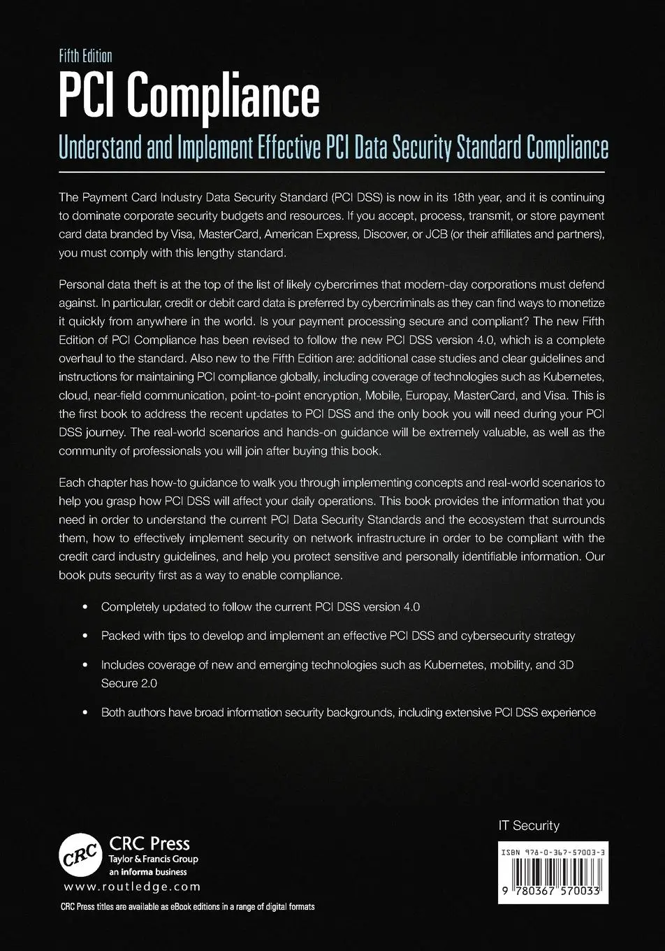 Rückseite: 9780367570033 | PCI Compliance | Branden R Williams (u. a.) | Taschenbuch | Englisch