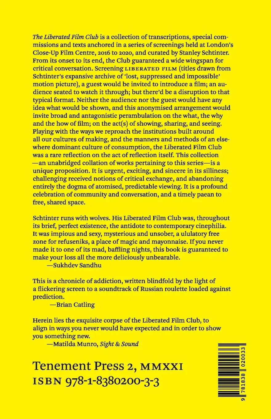 Rückseite: 9781838020033 | The Liberated Film Club | Stanley Schtinter (u. a.) | Taschenbuch