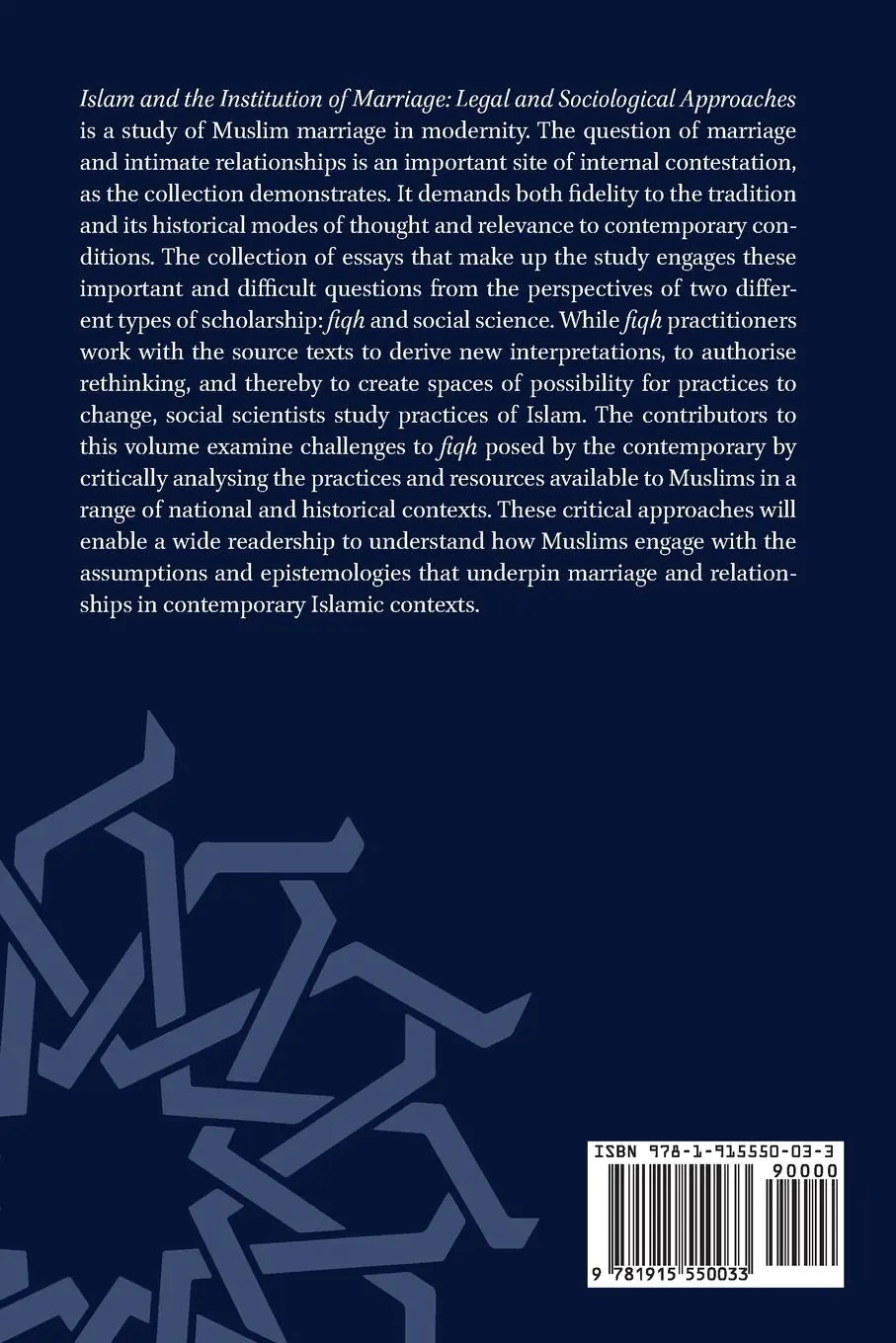 Rückseite: 9781915550033 | Islam and the Institution of Marriage | Katherine Lemons (u. a.)