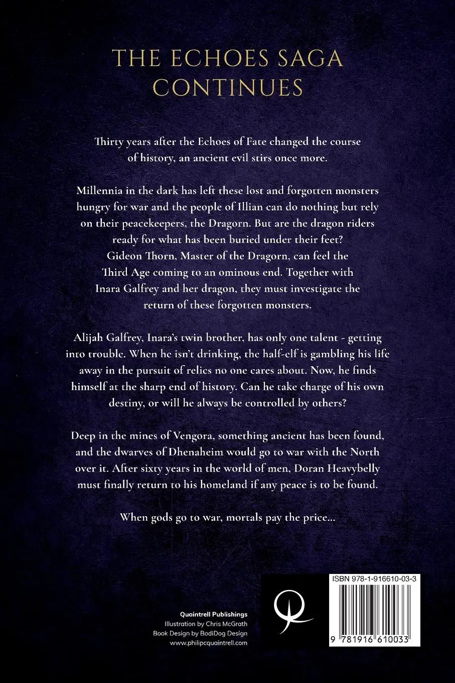Rückseite: 9781916610033 | The Fall of Neverdark | (The Echoes Saga: Book 4) | Quaintrell | Buch