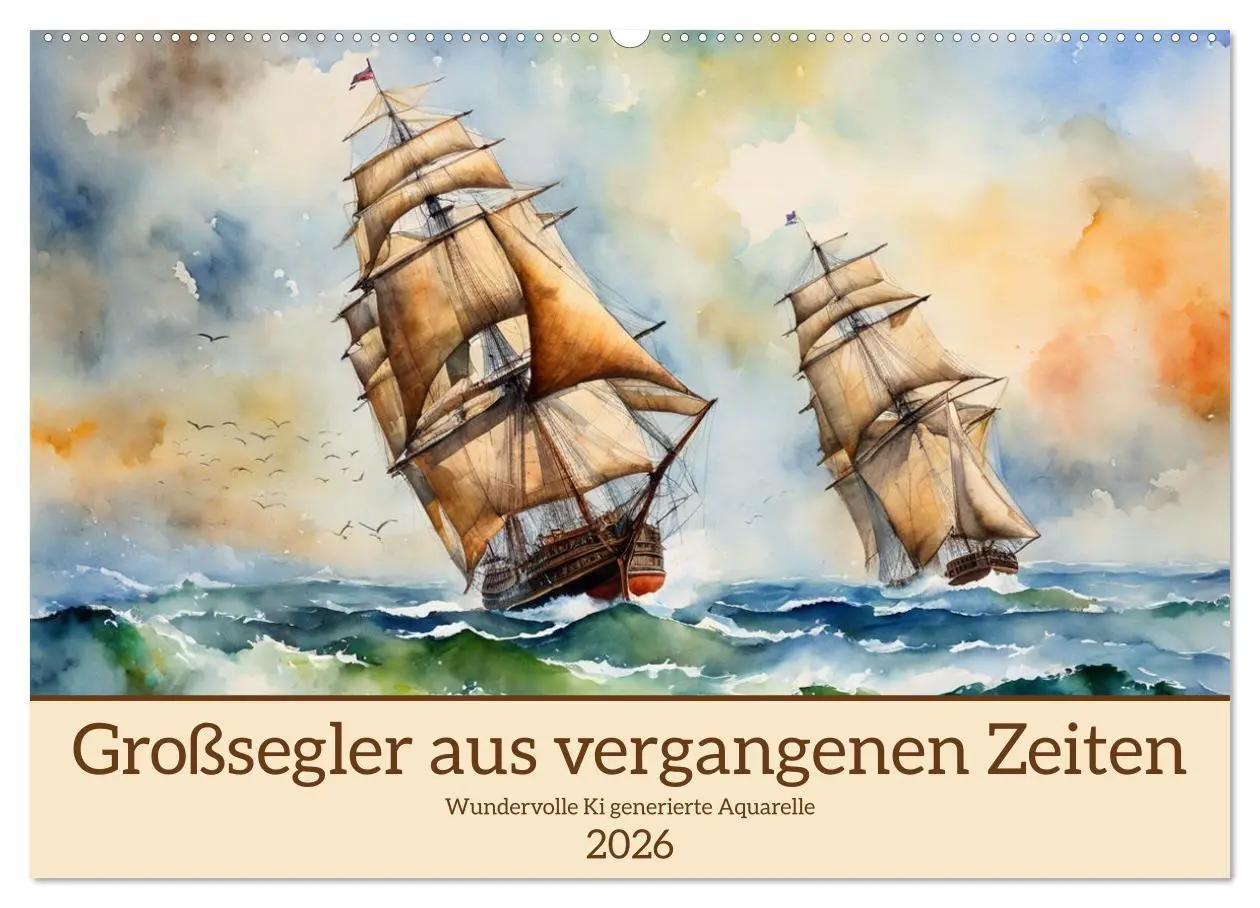 Cover: 9783457430033 | Großsegler aus vergangenen Zeiten (Wandkalender 2026 DIN A2 quer),...