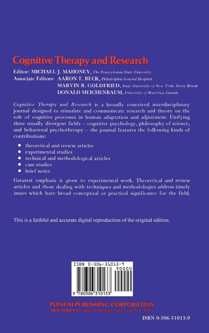 Rückseite: 9780306310133 | Cognitive-Behavior Modification | An Integrative Approach | Buch | x
