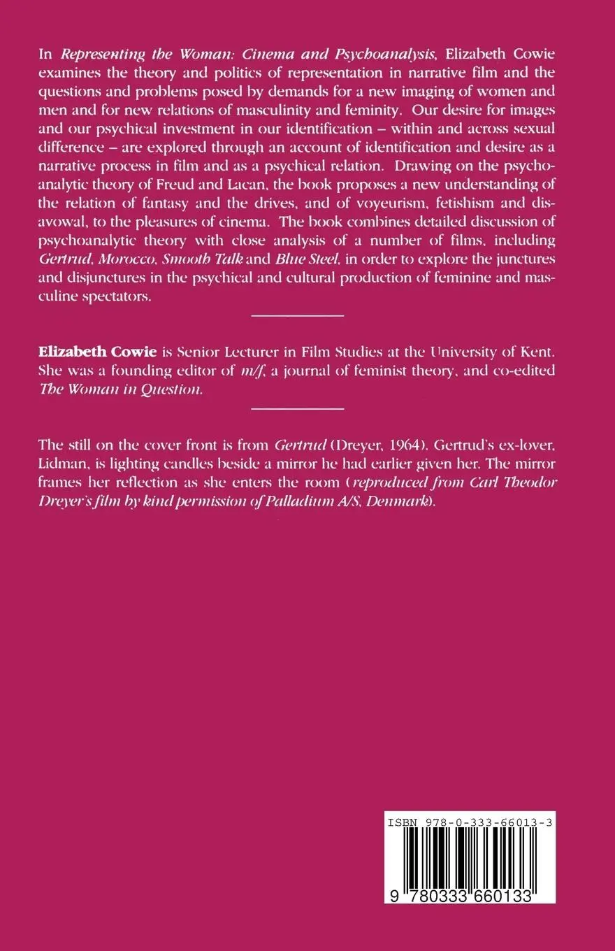 Rückseite: 9780333660133 | Representing the Woman | Cinema and Psychoanalysis | Elizabeth Cowie